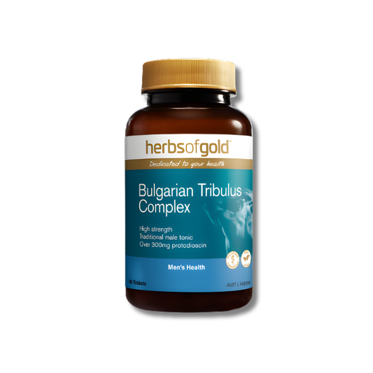Herbs of Gold Bulgarian Tribulus Complex tablets support general wellbeing as a tribulus herbal supplement.