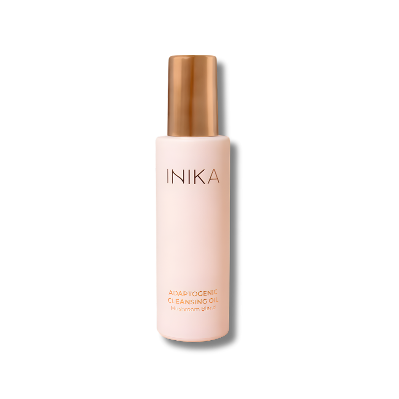 makeup-melting cleansing oil in glass bottle