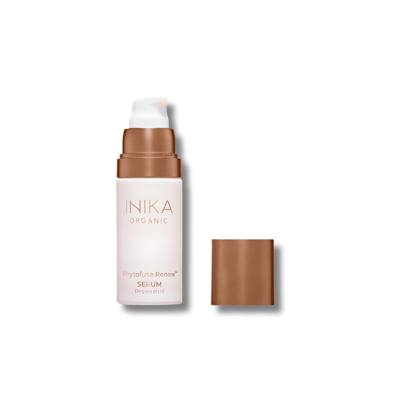 INIKA Phytofuse Renew Serum helps maintain skin hydration and smoothness as part of a daily skincare routine.