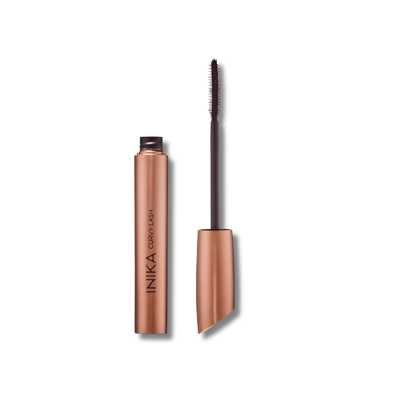 Inika Organic Curvy Lash Mascara curling mascara wand and tube
