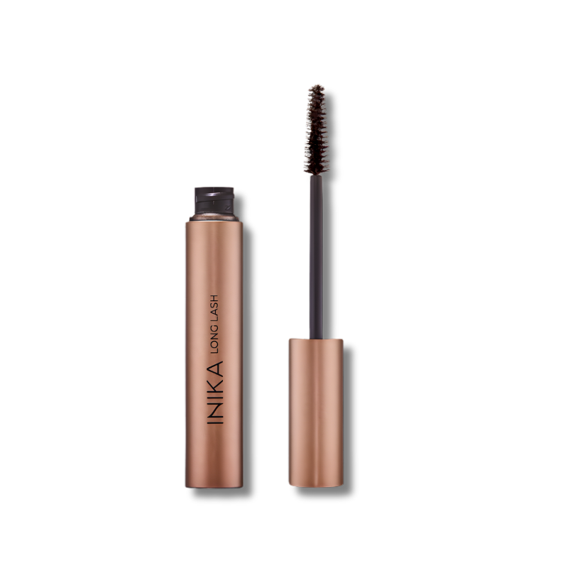 Inika Organic Long Lash Mascara lengthening mascara wand and tube