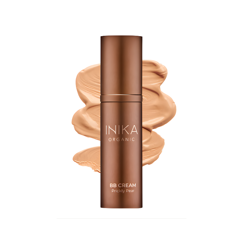 INIKA Organic BB Cream Honey with lightweight coverage for a smooth natural finish on warm medium skin tones