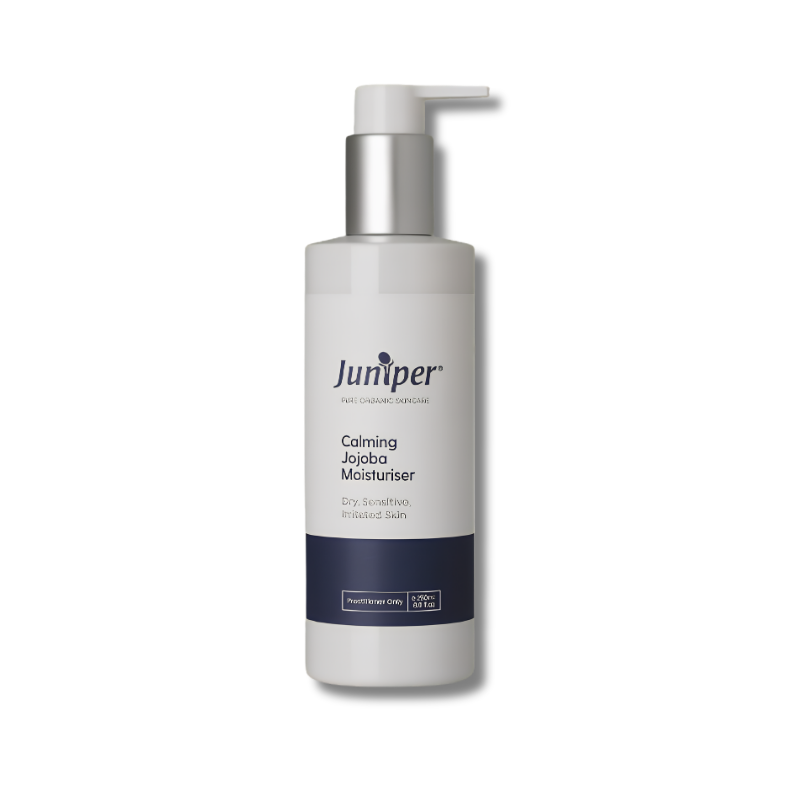 Juniper Calming Jojoba Moisturiser supports skin hydration and helps maintain soft comfortable skin