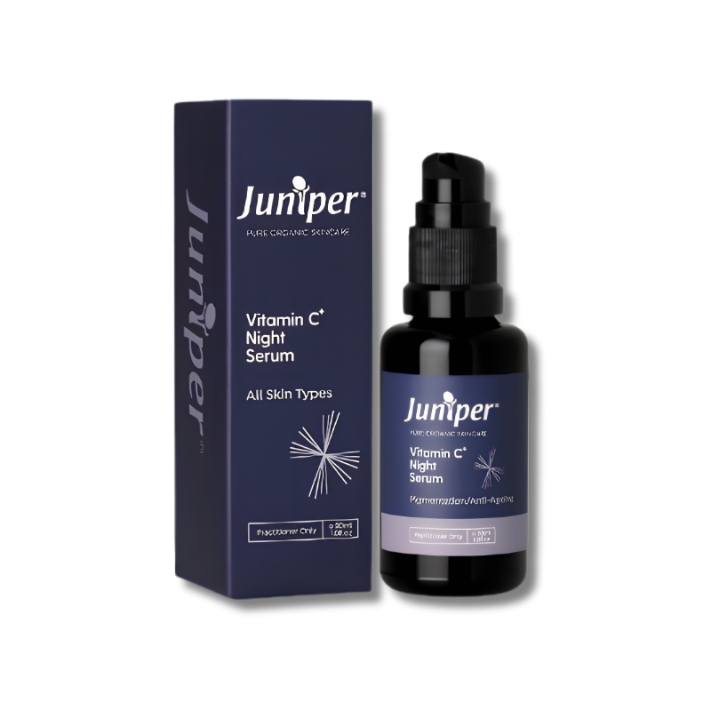 Juniper Vitamin C Night Serum supports skin hydration and helps maintain healthy radiant looking skin