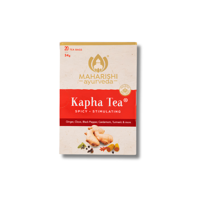 Box of Maharishi Ayurveda Kapha Tea on a white background