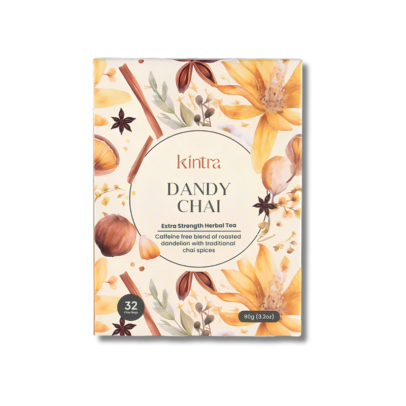 Dandy Chai is a caffeine free roasted dandelion and warming chai spice beverage for everyday enjoyment.