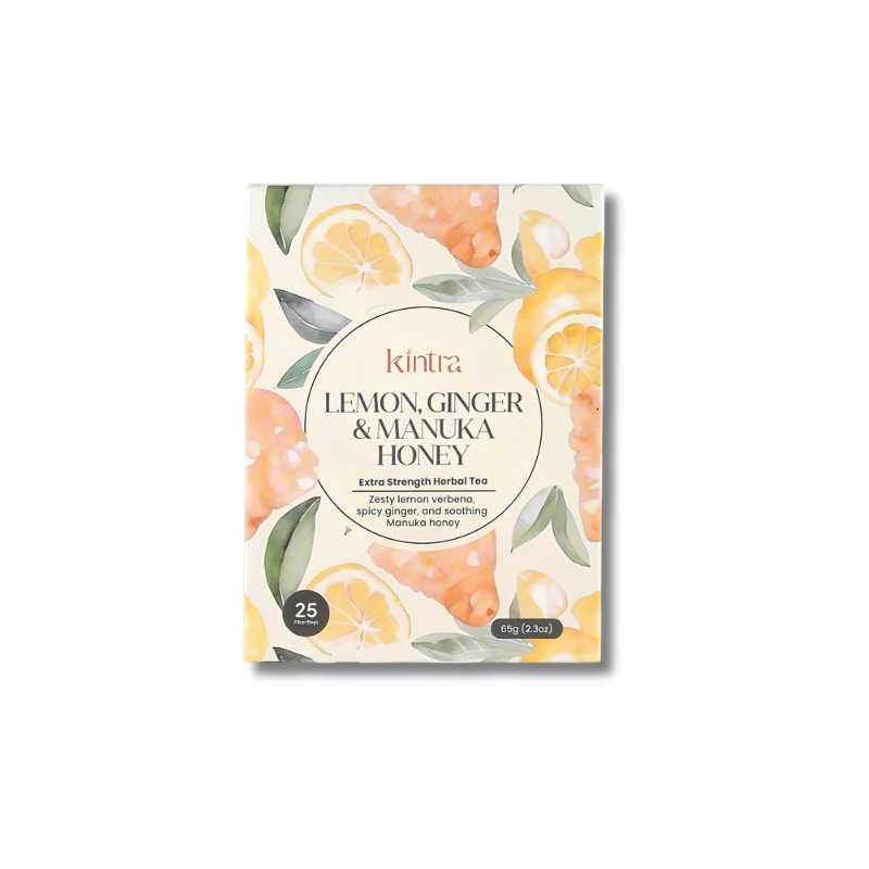 Lemon Ginger Manuka Honey Tea is a warming herbal blend with zesty lemon, ginger and naturally sweet mānuka honey for everyday enjoyment.
