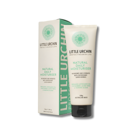 Hydrating organic moisturiser with Avocado Oil, Aloe Vera, and Marine Algae for soft, refreshed, and youthful skin