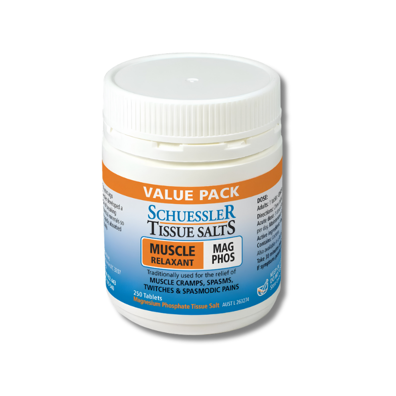 Mag Phos supports muscle comfort and general wellbeing as a tissue salt supplement for daily use
