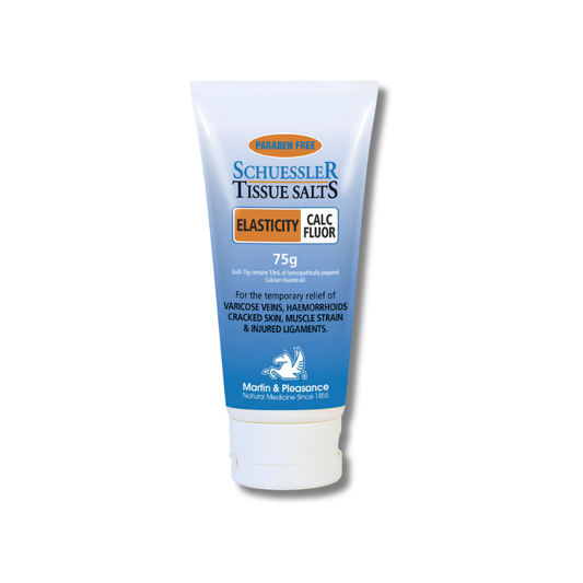 Calc Fluor Cream supports skin elasticity and general skin wellbeing as a topical mineral cream for daily use