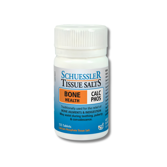 Calc Phos supports bone health and general wellbeing as a tissue salt supplement for daily use.