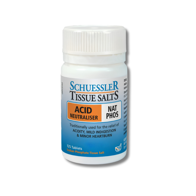 Bottle of Schuessler Tissue Salts Acid Neutraliser on a white background