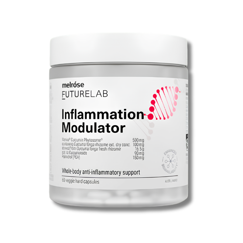 Melrose FutureLab Inflammation Modulator supplement container on a white background