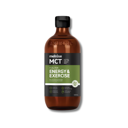 Melrose MCT Energy and Exercise supports natural energy production and helps maintain exercise performance and endurance