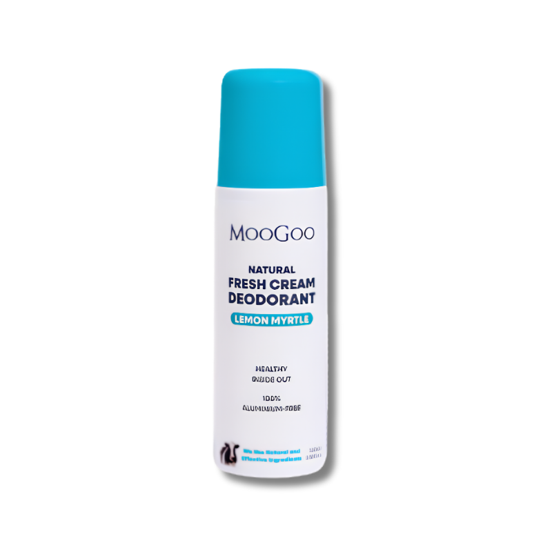 MooGoo Fresh Cream Deodorant Lemon Myrtle supports natural odour control and helps maintain fresh comfortable skin