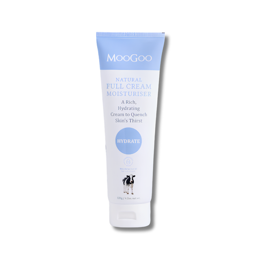 MooGoo Full Cream Moisturiser supports skin hydration and helps maintain soft smooth skin