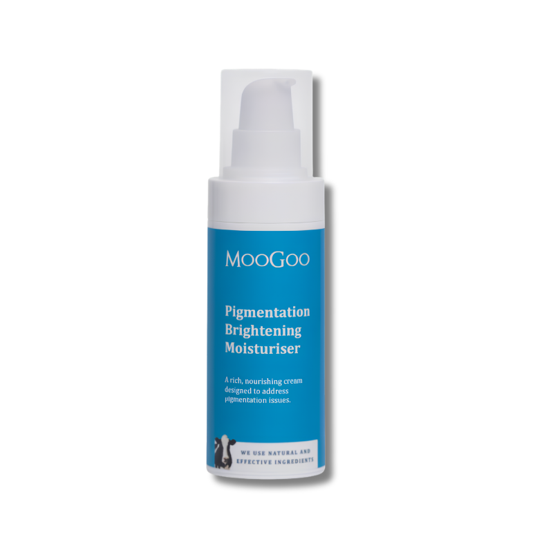 MooGoo Pigmentation Brightening Moisturiser supports skin hydration and helps maintain even looking skin tone