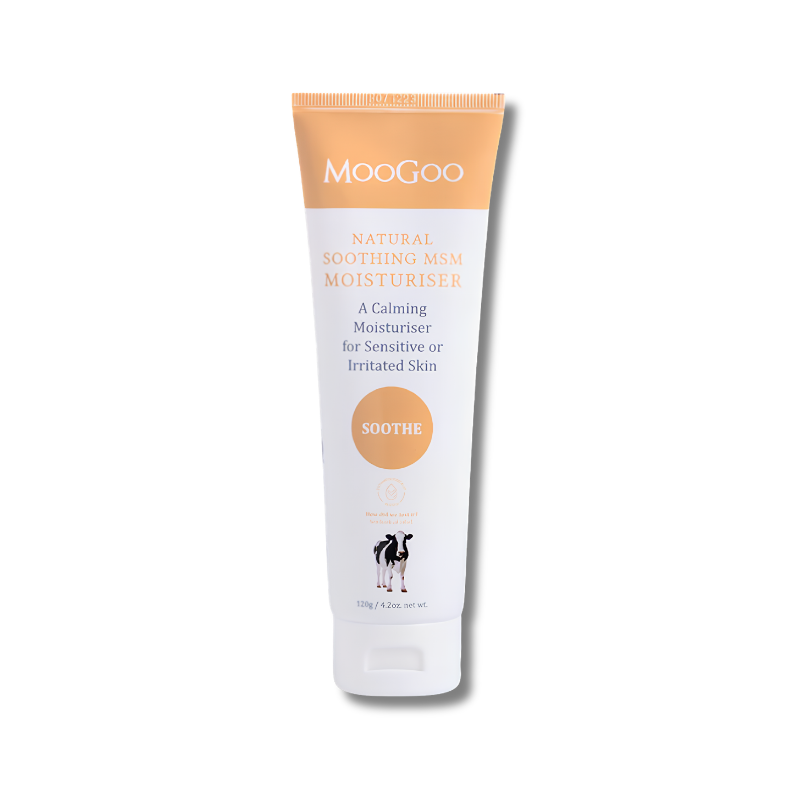 MooGoo Soothing MSM Moisturiser supports skin hydration and helps maintain calm comfortable skin