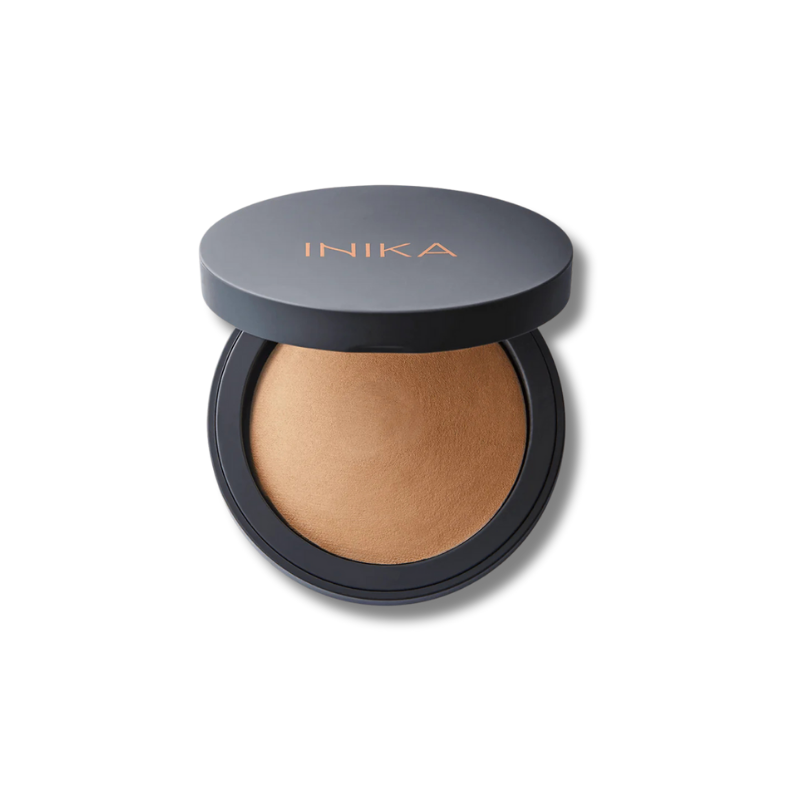 Nurture INIKA Baked Mineral Foundation 8g helps maintain an even looking complexion as part of a makeup routine.
