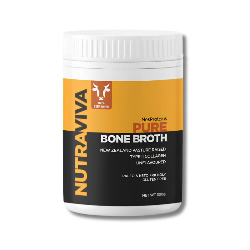 NUTRAVIVA Pure Bone Broth container on a white background