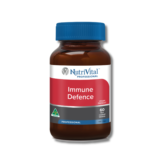 Nutrivital Immune Defence supplement bottle on a white background