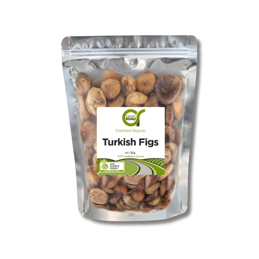 Packaged Turkish Figs with a visible brand logo on a white background