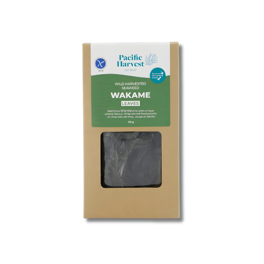 Wild-harvested New Zealand Wakame seaweed-nutrient-rich, iodine source with natural umami flavour, vegan-friendly