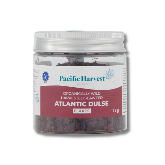 Atlantic dulse red seaweed with a naturally smoky, salty flavour, air-dried and tested for contaminants. A versatile plant-based food ingredient. Go Vita Tanunda.