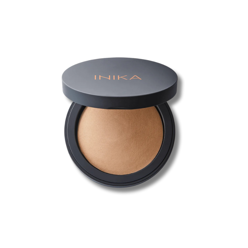 Patience INIKA Baked Mineral Foundation 8g helps maintain an even looking complexion as part of a makeup routine.
