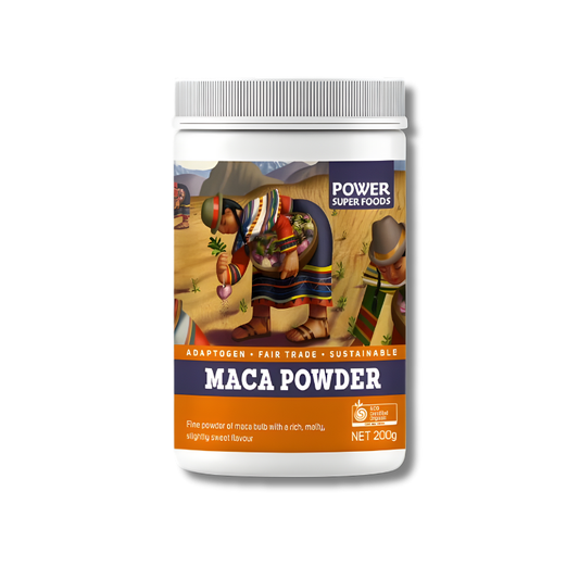Power Super Foods Maca Powder 200g supports general wellbeing as a wholefood maca powder superfood.