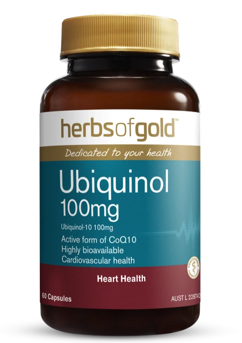 Herbs of Gold Ubiquinol 100mg - Go Vita Tanunda - VITAMINS SUPPLEMENTS - 60 Caps
