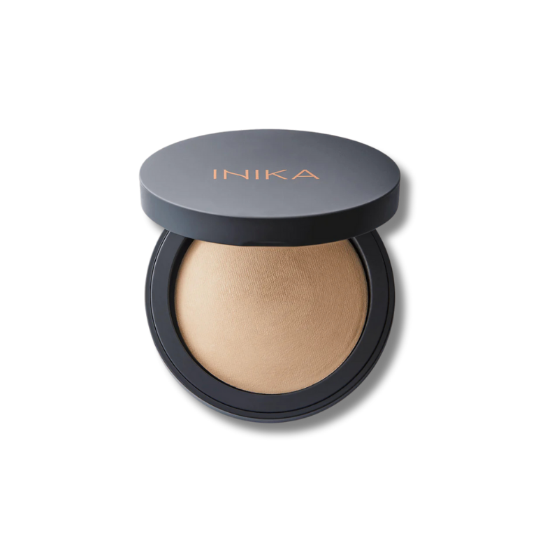 Unity INIKA Baked Mineral Foundation 8g helps maintain an even looking complexion as part of a makeup routine.