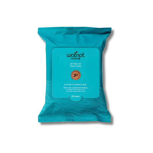 Organic natural facial wipes with camellia oil and aloe vera for sensitive skin