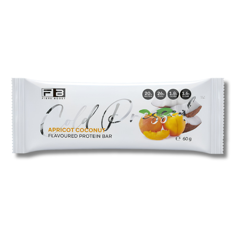 Apricot Coconut Protein Bar supports everyday nutrition as a protein and fibre packed snack bar