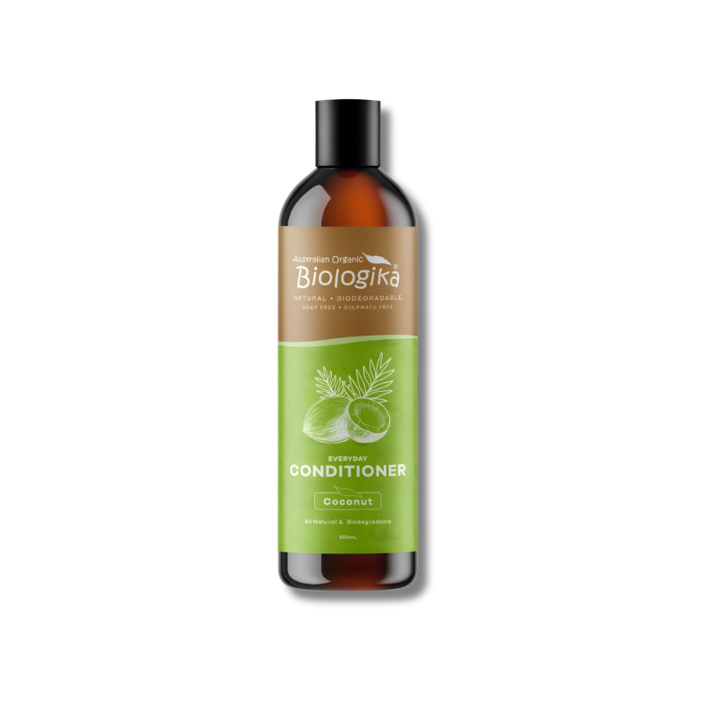 Biologika coconut conditioner bottle on a white background