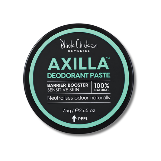 Black Chicken Remedies Axilla Deodorant Paste container on a white background