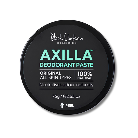 Black Chicken Remedies Axilla Deodorant Paste container on a white background