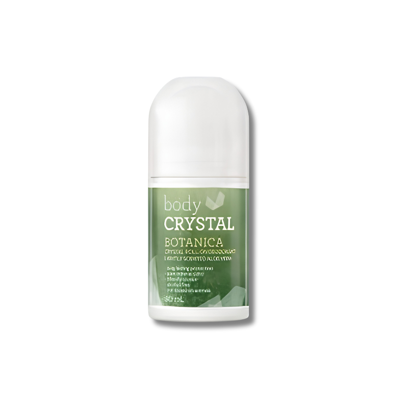 Body Crystal Botanica roll-on deodorant on a white background