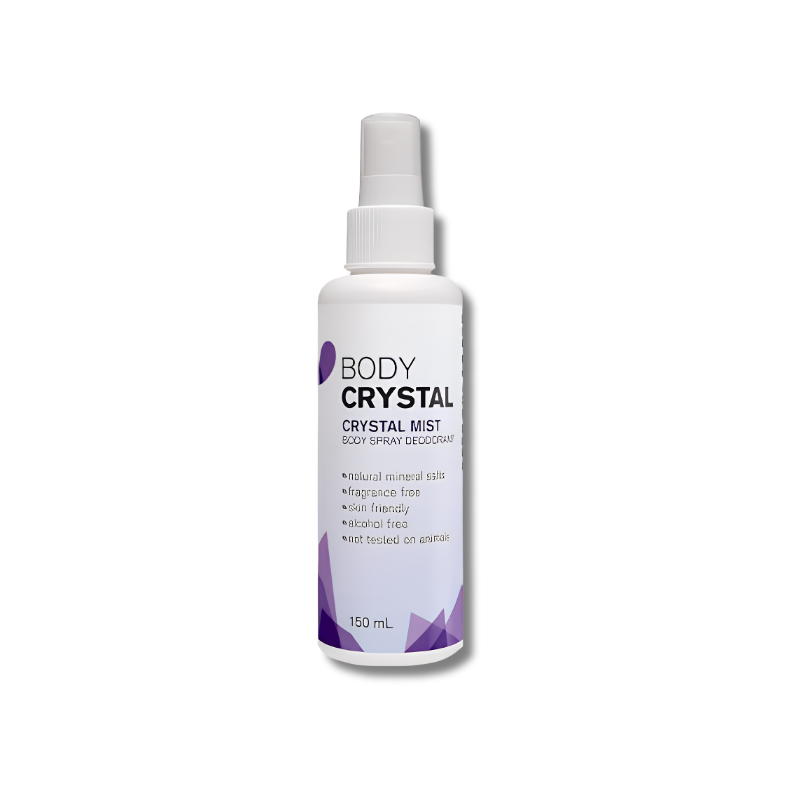 Body Crystal spray bottle on a white background