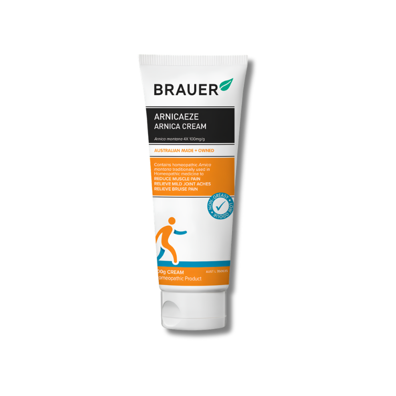 Brauer Arnica Cream tube on a white background