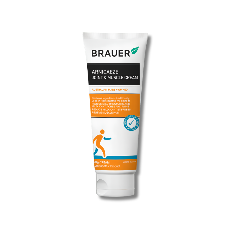 Brauer Arnicaeze Joint & Muscle Cream tube on a white background