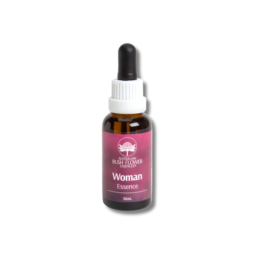 Bottle of Australian Bush Flower Essences Woman Essence on a white background