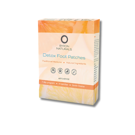 Box of Byron Naturals Detox Foot Patches on a white background
