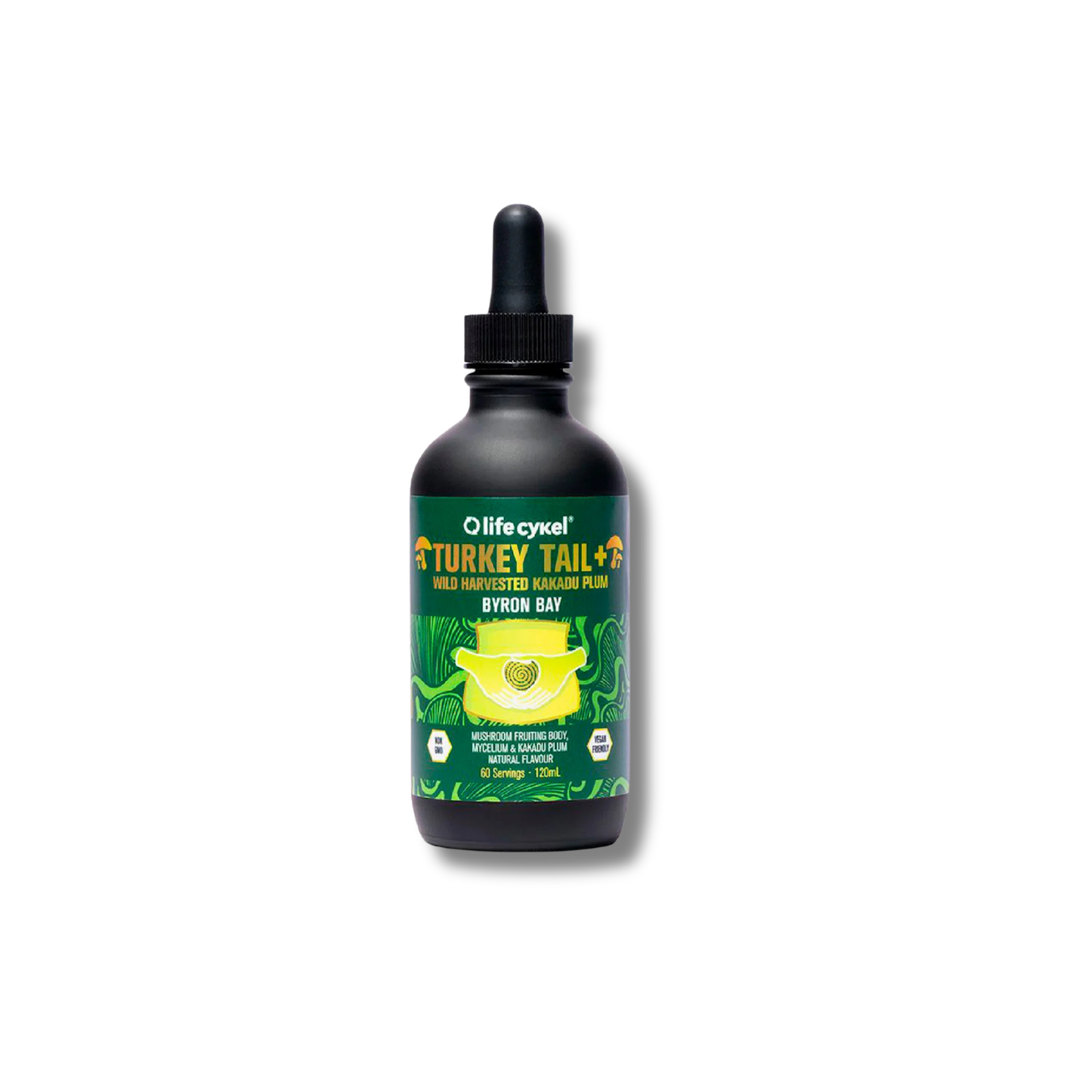 Turkey Tail Extract is a concentrated liquid mushroom extract that supports everyday wellbeing and is vegan and gluten free.