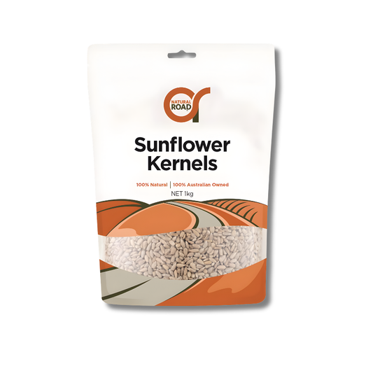 Natural Road Sunflower Kernels supports everyday nutrition as a plant based seed suitable for snacks cooking and food preparation.