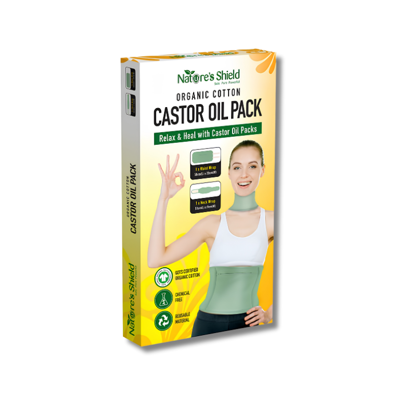 Organic Castor Oil Pack supports external body care as an organic cotton wellness pack for daily use