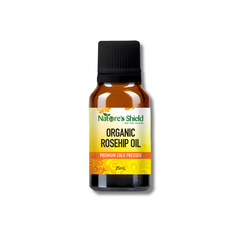 Organic Rosehip Oil supports skin hydration and nourishment as a cold pressed oil for daily facial and body care