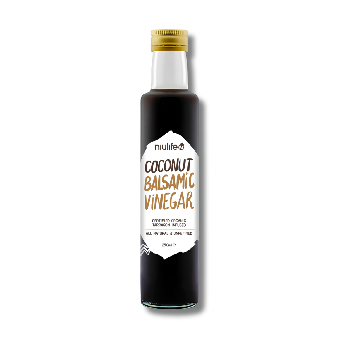Niulife Organic Coconut Balsamic Vinegar adds rich, tangy flavour as a versatile vinegar for everyday cooking.