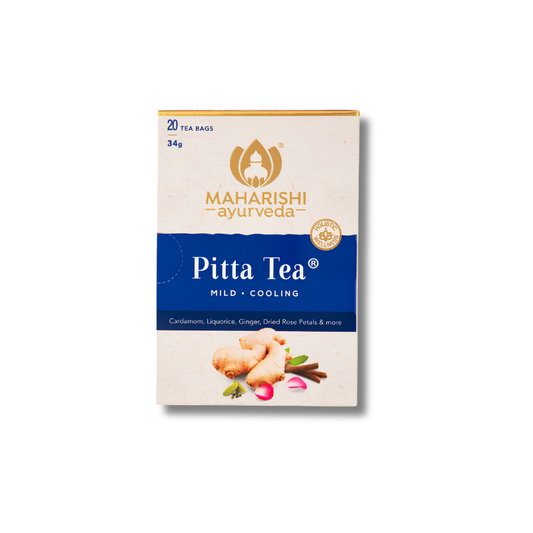 Box of Maharishi Ayurveda Pitta Tea on a white background