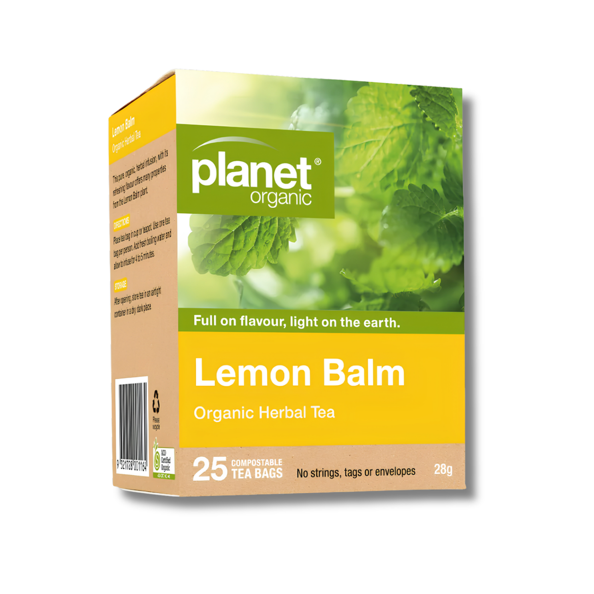 Organic Lemon Balm Tea is a certified organic herbal infusion with delicate citrus notes and a smooth, refreshing flavour for everyday enjoyment.